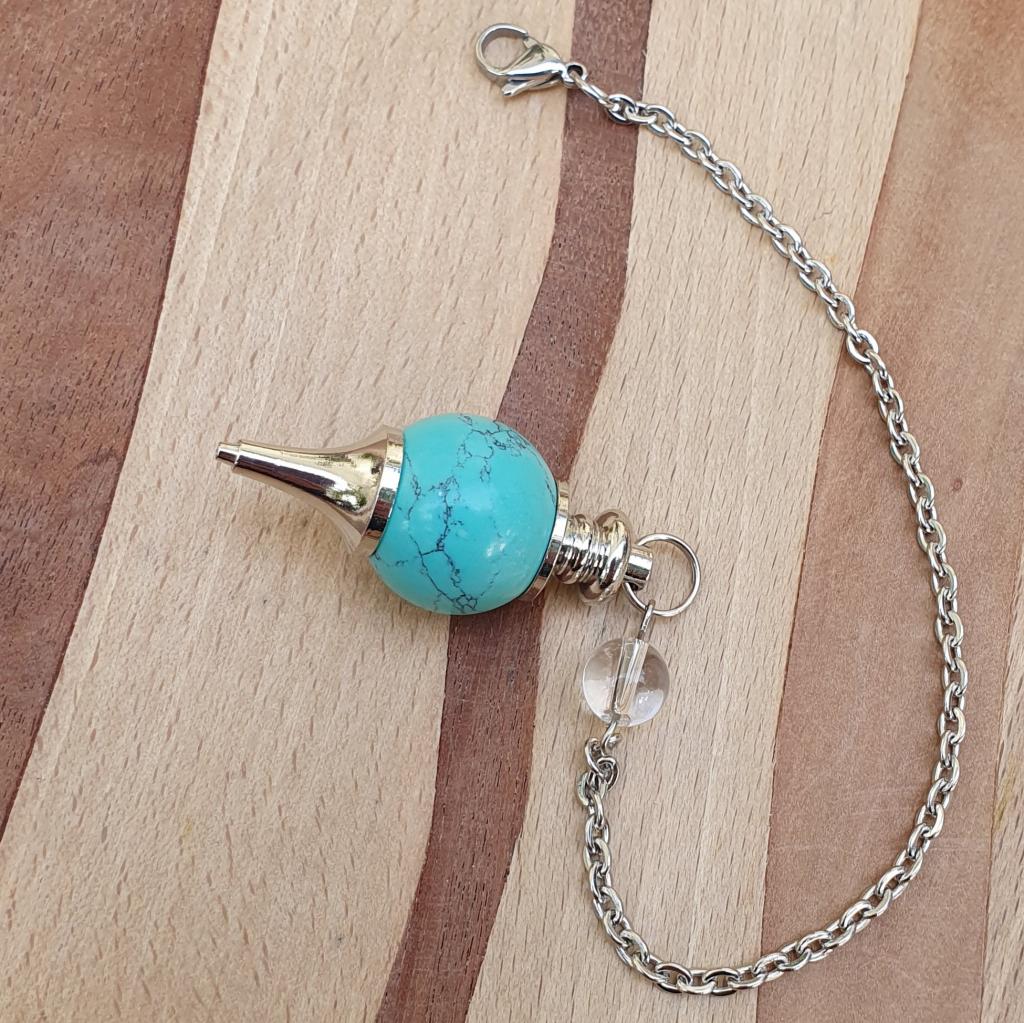 Pendule Séphoroton Howlite Turquoise